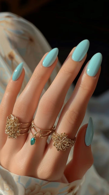 Tiffany Blue Press On Nails