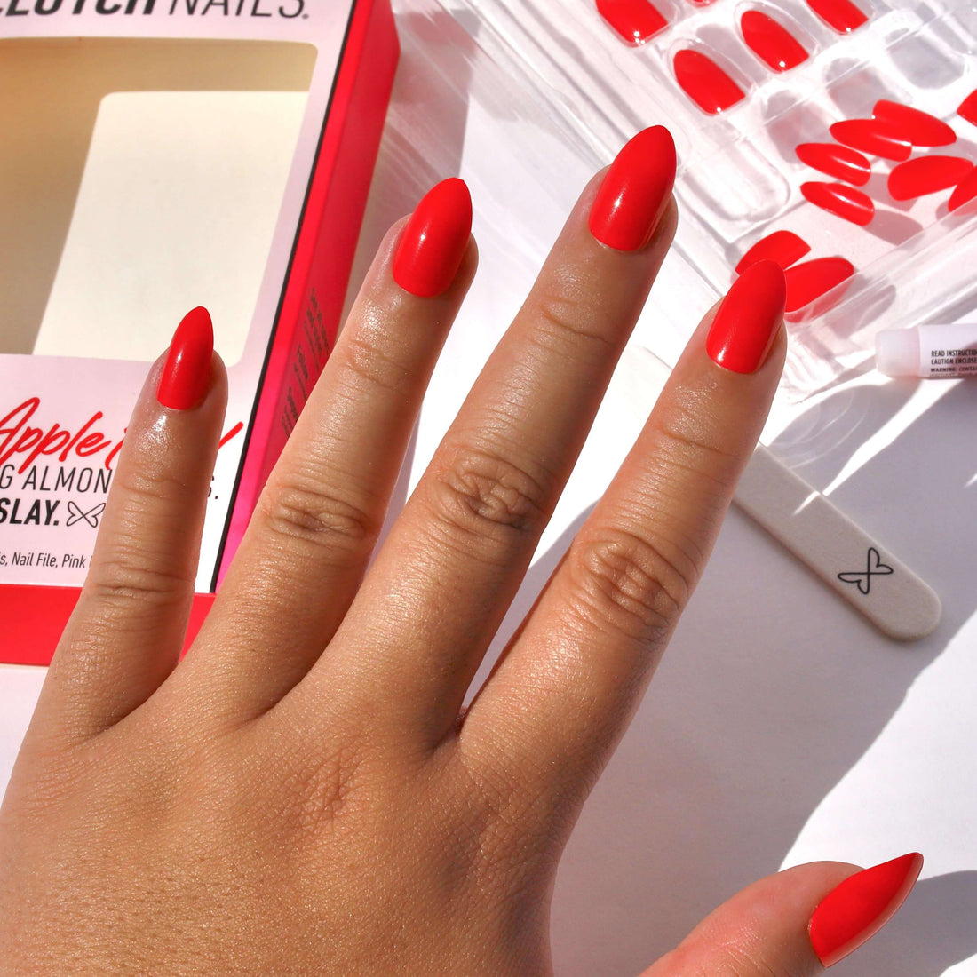 Candy Apple Red | Bright Red Nails | Press On Nails