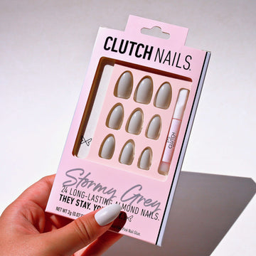 Stormy Grey | Glossy Grey Nails | Press on Nails