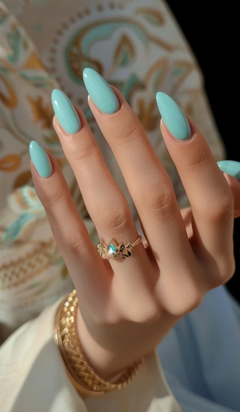 Tiffany Blue Press On Nails